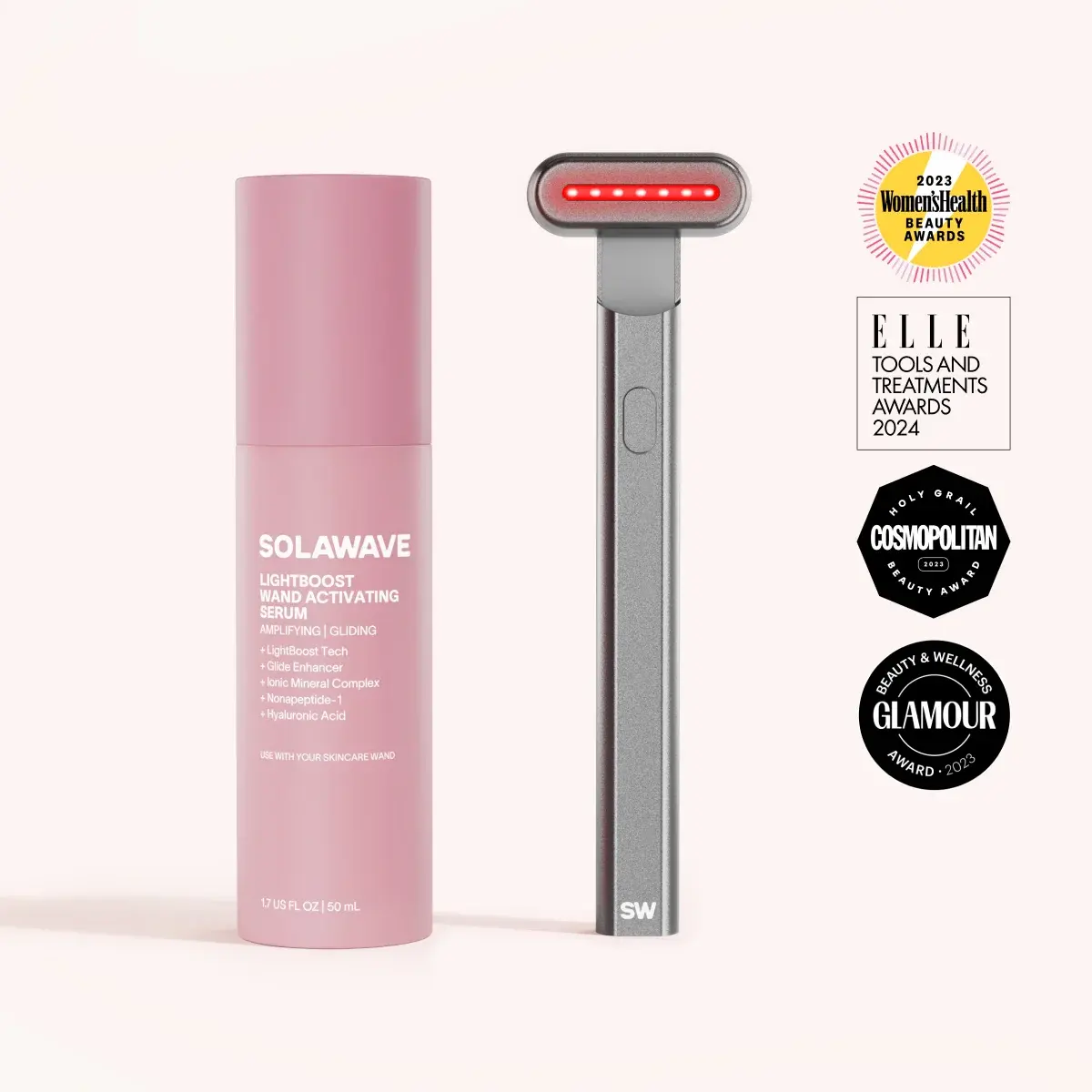 Solawave: 4-in-1 Red Light Therapy Wand & Activating Serum Kit