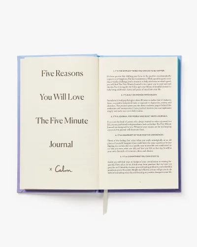 Calm x The Five Minute Journal