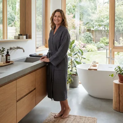 Blissful Waffle Bathrobe