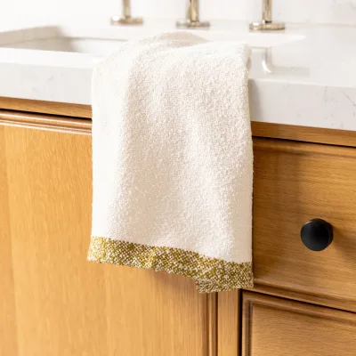 Serviette en bouclette de bambou texturée